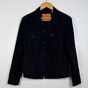 Levi's Trucker Jacket Mens Small Black Jean Jacket Classic Standard Fit Iconic
